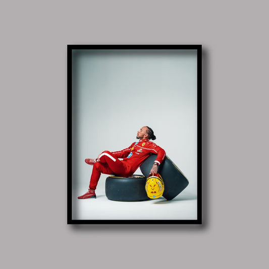 Lewis Hamilton Ferrari 2 40x30 Frame