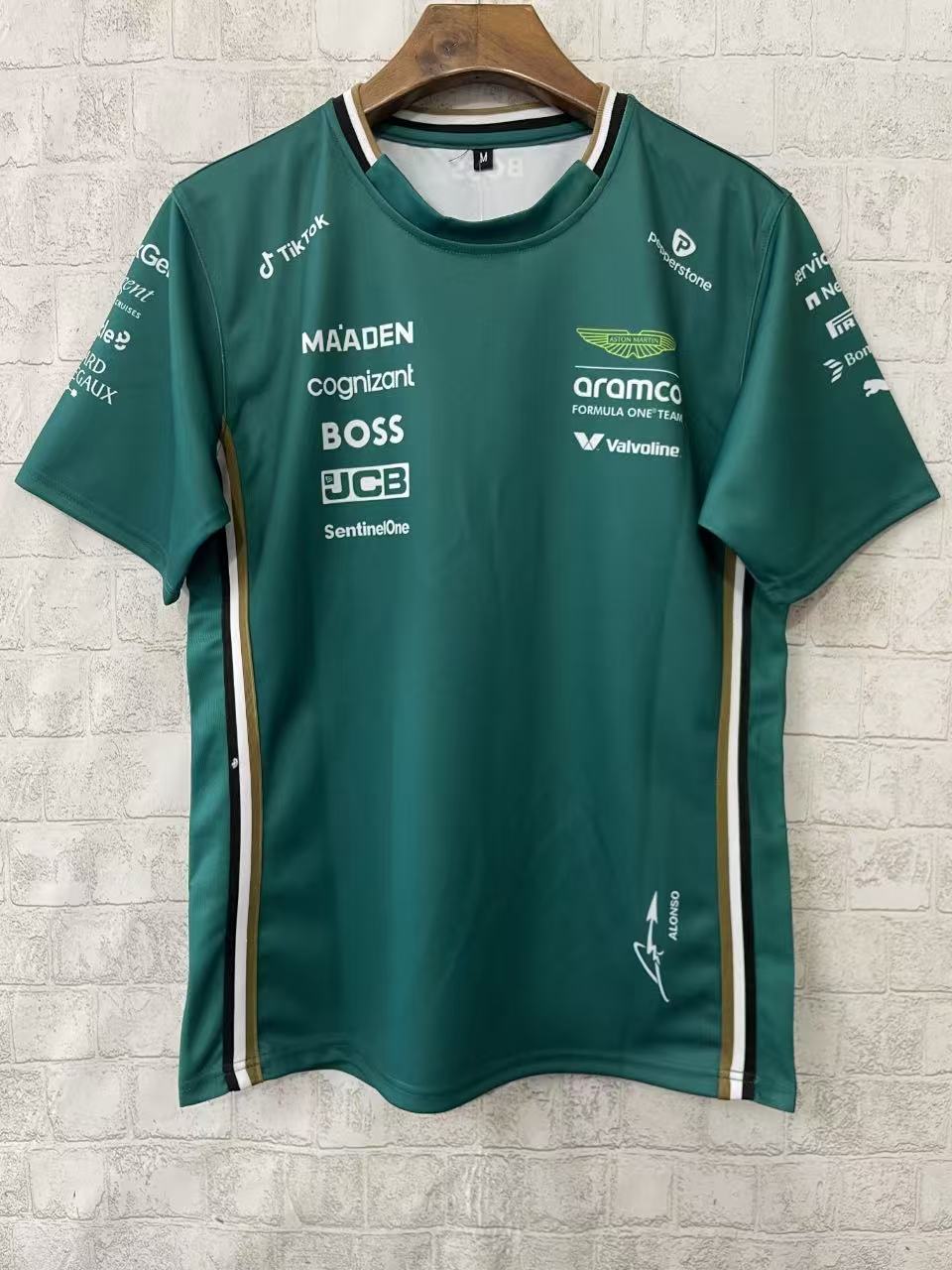 Aston Martin 2025 Fernando Alonso Team T-Shirt - Green