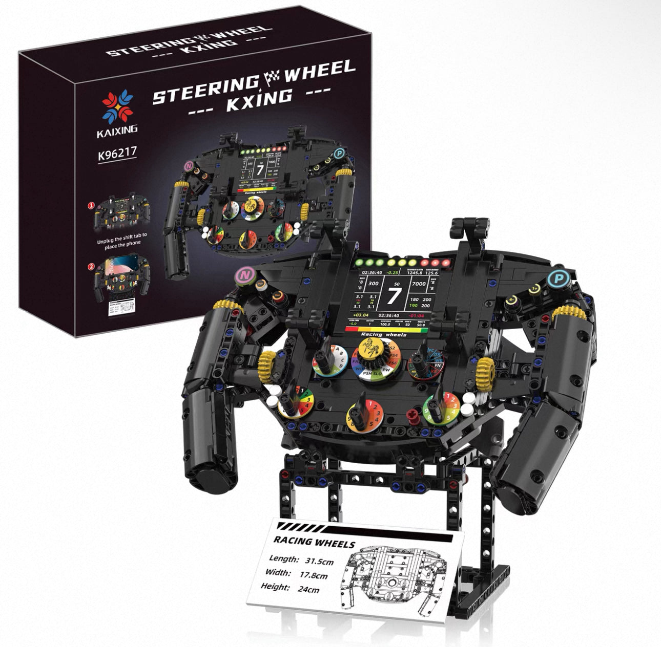 F1 Steering Wheel Lego Set 833PCS