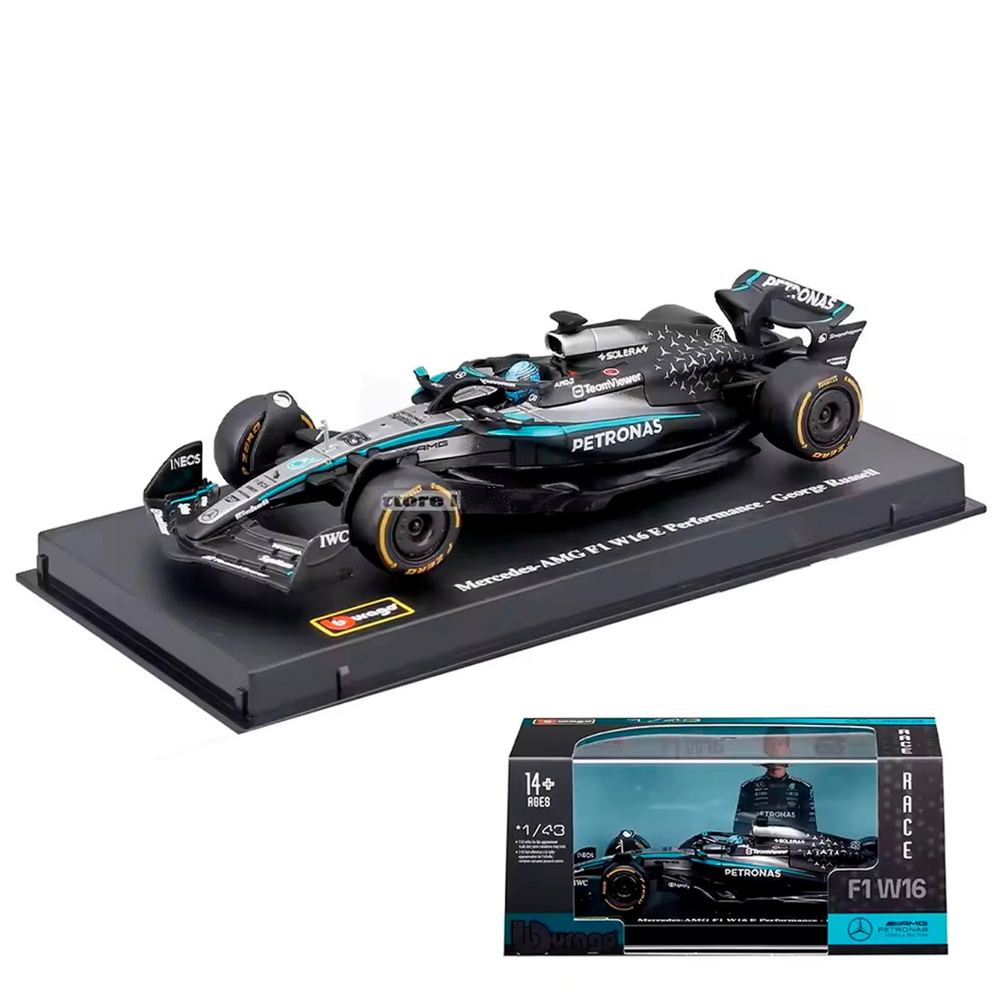George Russell Mercedes-AMG F1 W16 #63 Formula 1 2025 1:43 Bburago