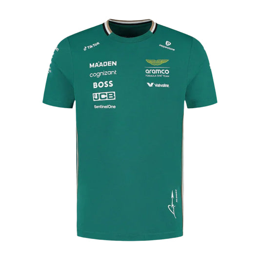 Aston Martin 2025 Fernando Alonso Team T-Shirt - Green