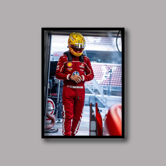 Lewis Hamilton Ferrari 40x30 Frame