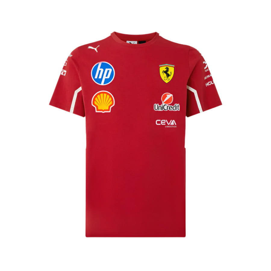 Scuderia Ferrari 2025 Men's Team T-Shirt - Dark Cherry