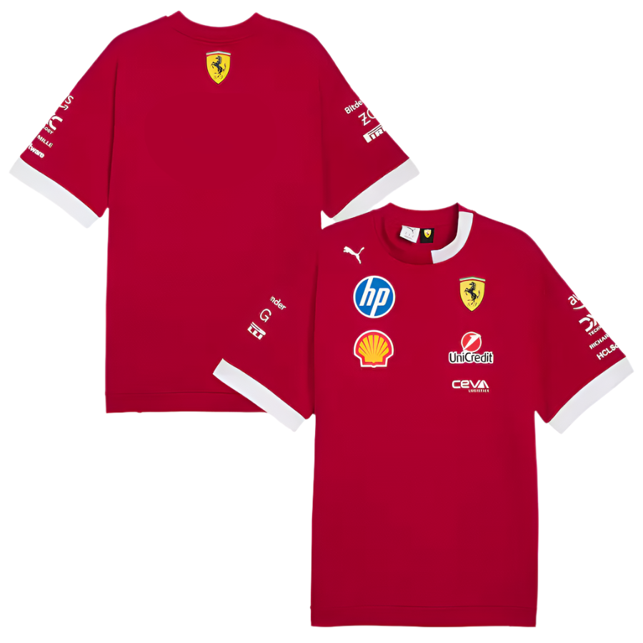 Scuderia Ferrari 2025 Drivers Oversized T-Shirt - Red