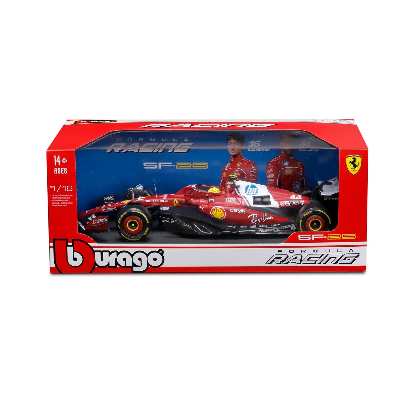 Ferrari SF-25 #44 #16 Formula 1 2025 1:18 Bburago