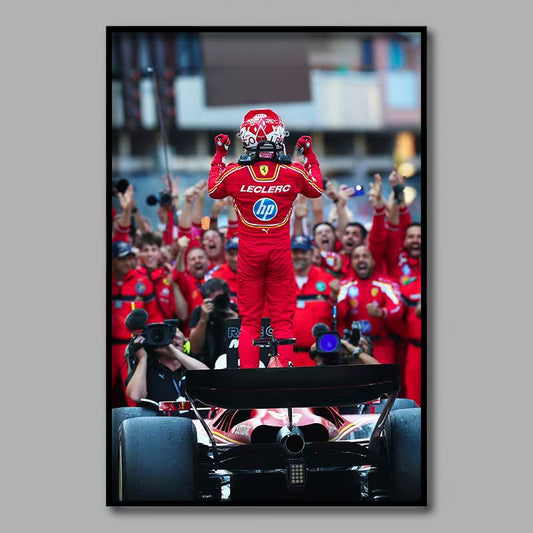 Charles Leclerc 2024 Monaco Winner Frame 90x60CM