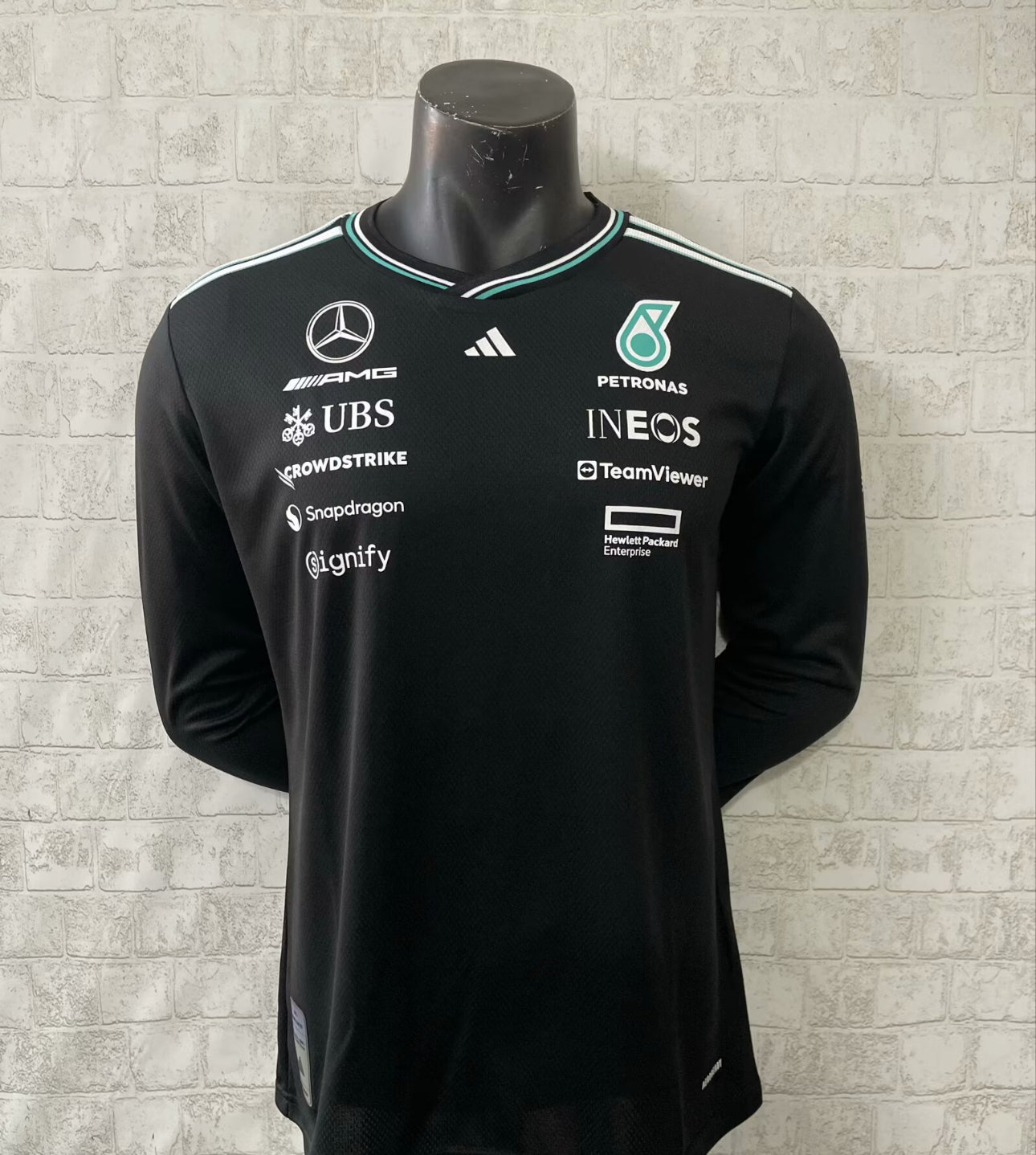 Mercedes 2025 Long Sleeve Black Shirt