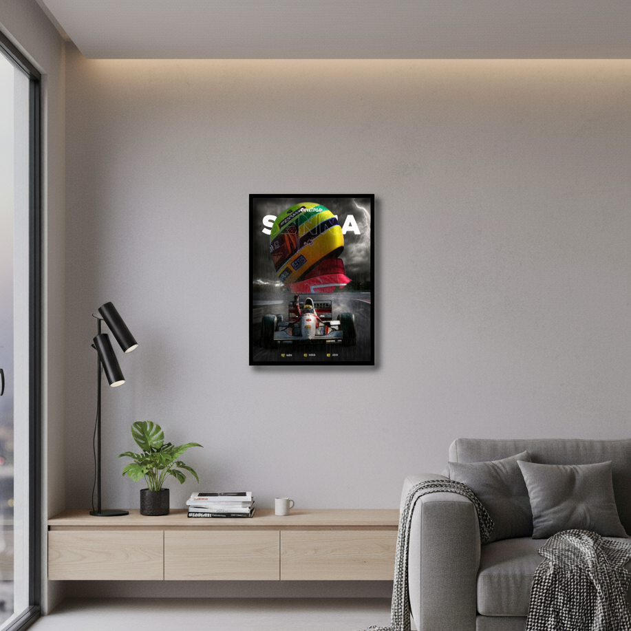 Ayrton Senna 40x30 Frame