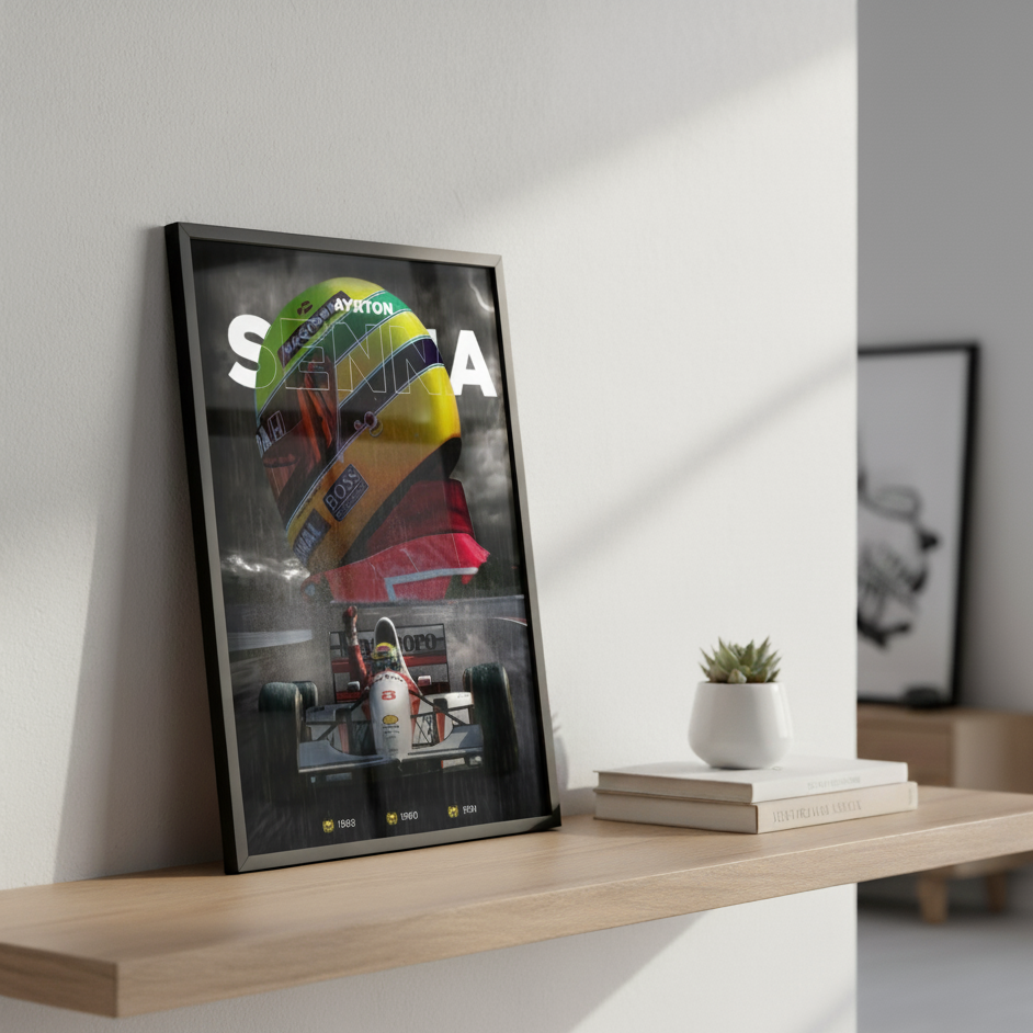 Ayrton Senna 40x30 Frame