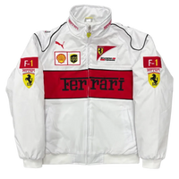 White Bomber Racing Jacket