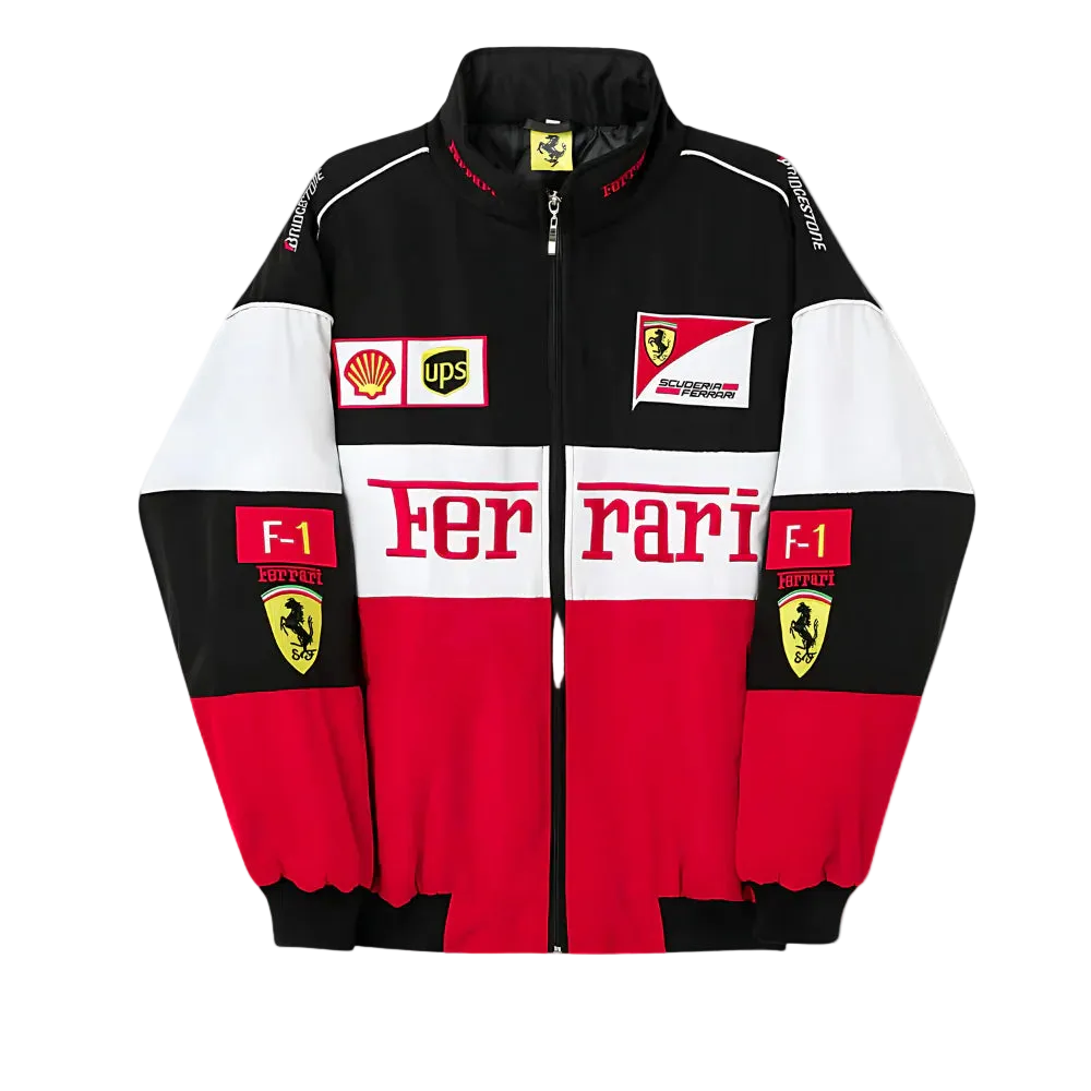 Unisex Tri-color Bomber Racing Jacket