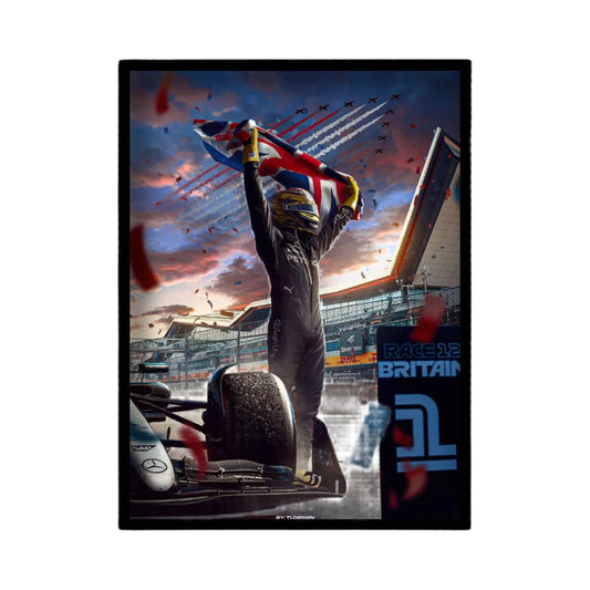 Lewis Hamilton 2024 British GP Winner Frame 40x30 cm