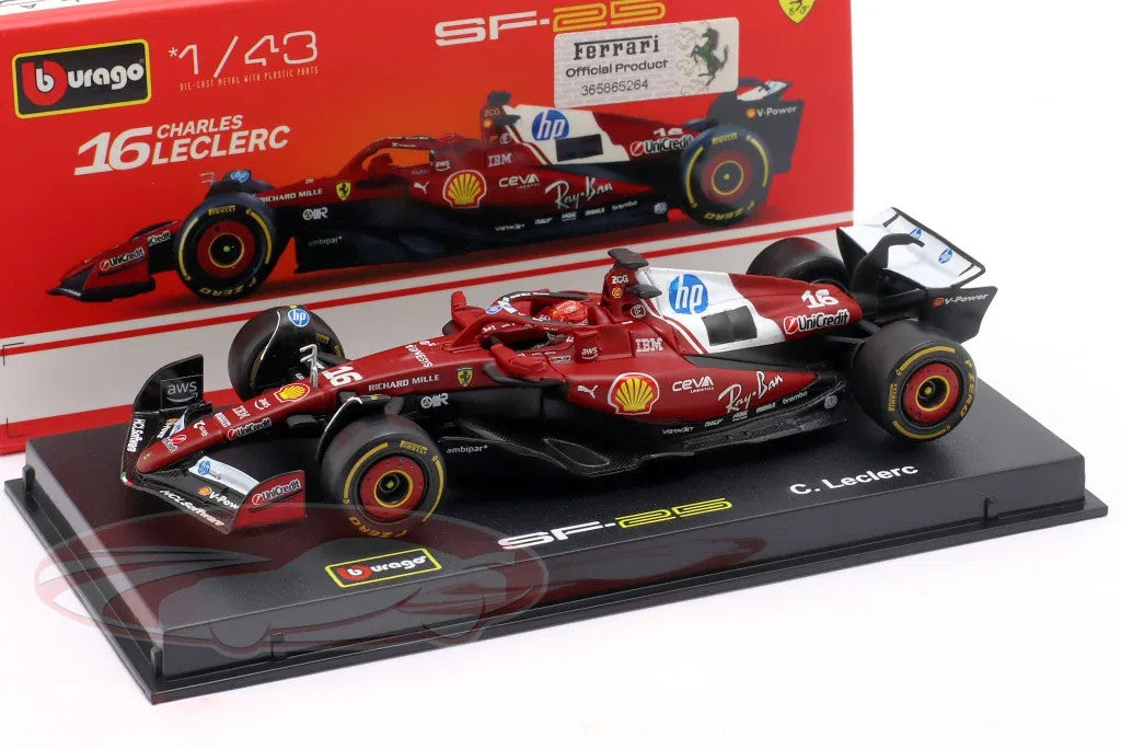 Ferrari SF-25 #44 #16 Formula 1 2025 1:43 Bburago
