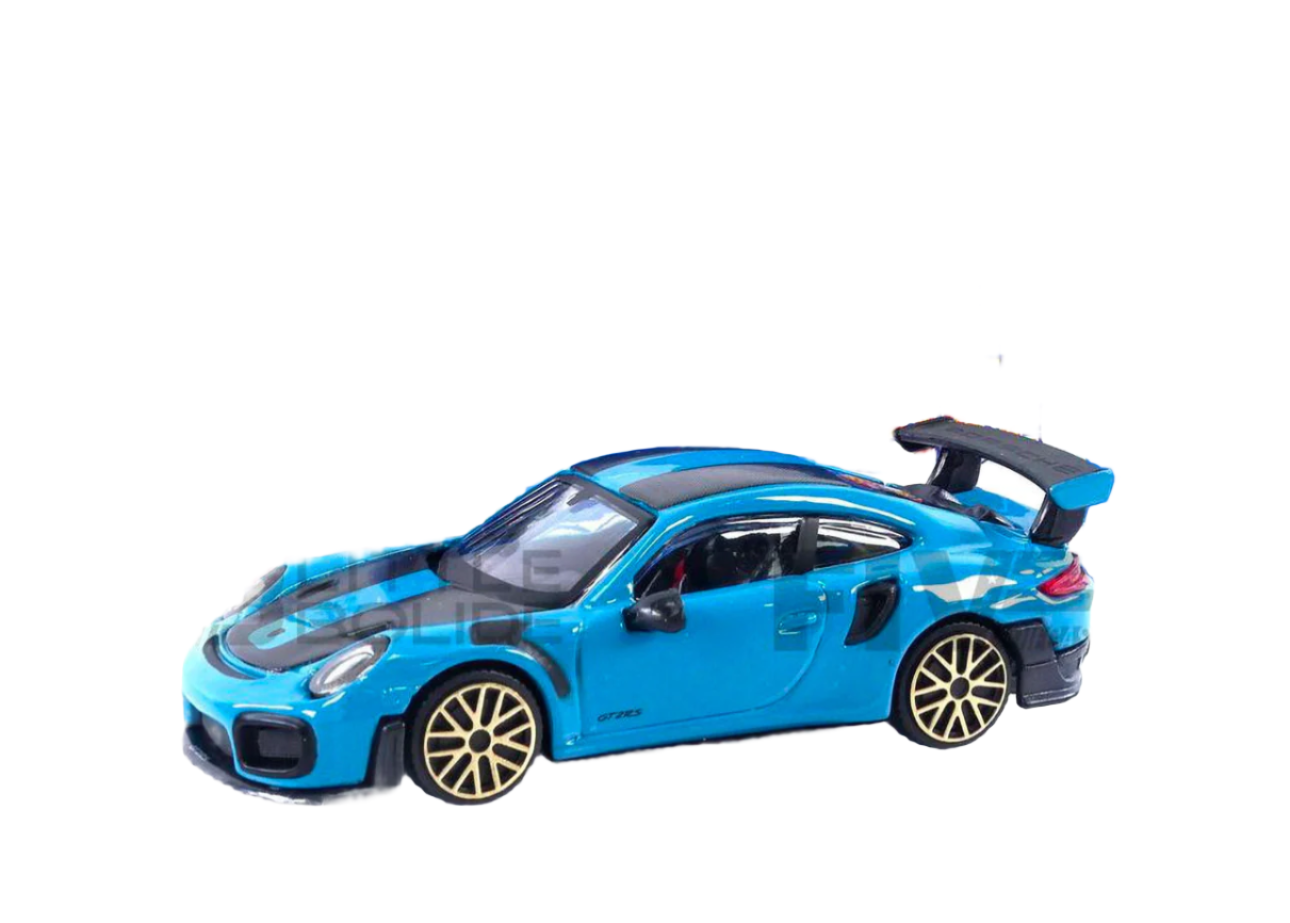 Porsche 911 GT2 RS Construction year 2018 blue / black 1:43 Bburago