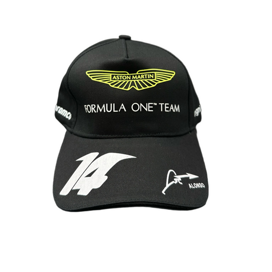 Alonso Aston Martin Black cap