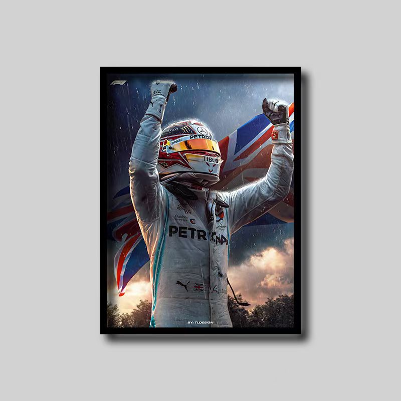 Lewis Hamilton 40x30cm Frame