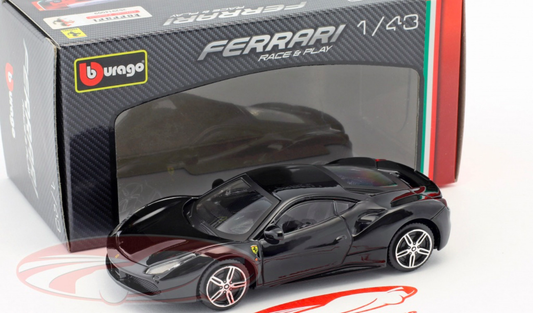 Ferrari 488 GTB black 1:43 Bburago