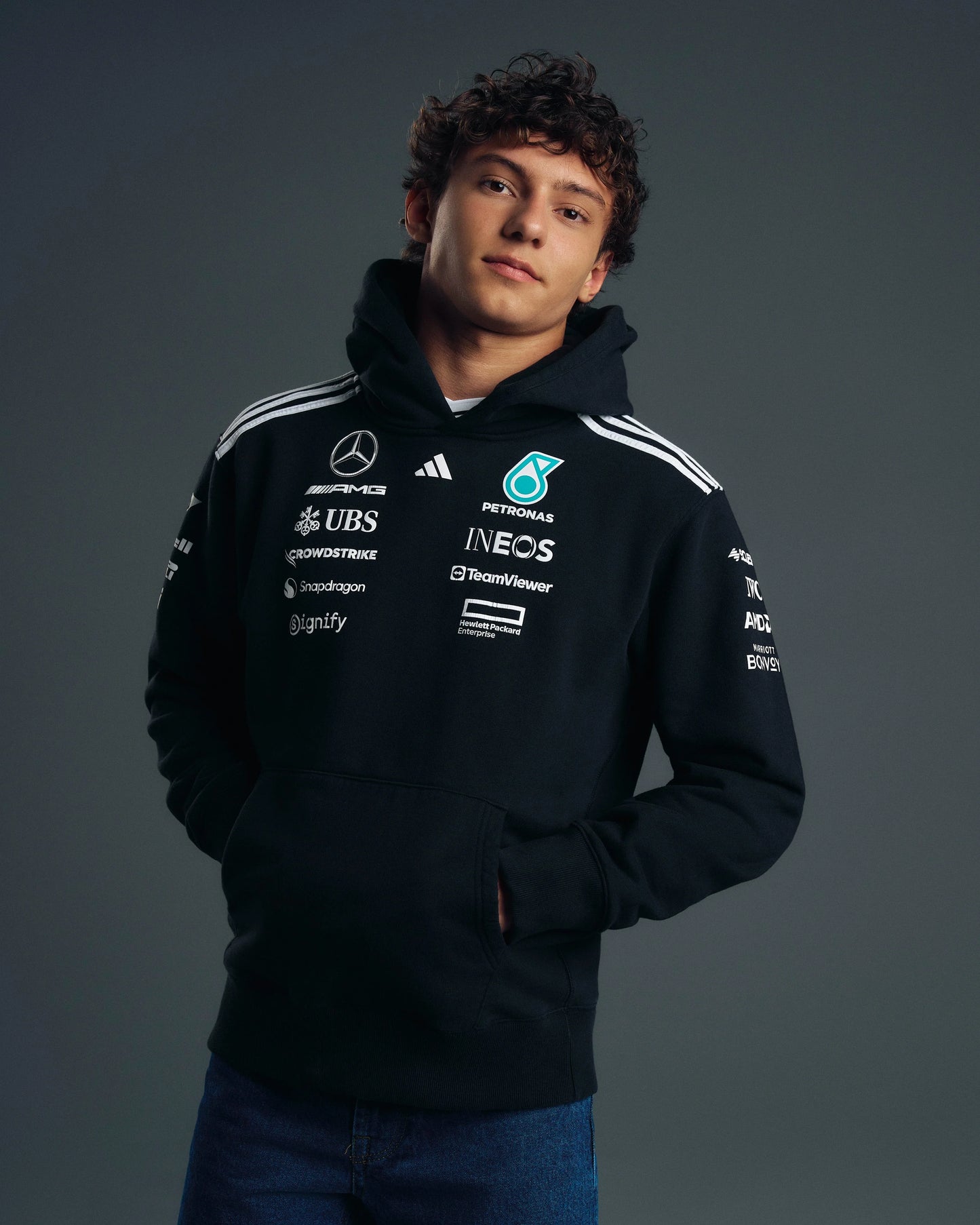 Mercedes 2025 Black Hoodie
