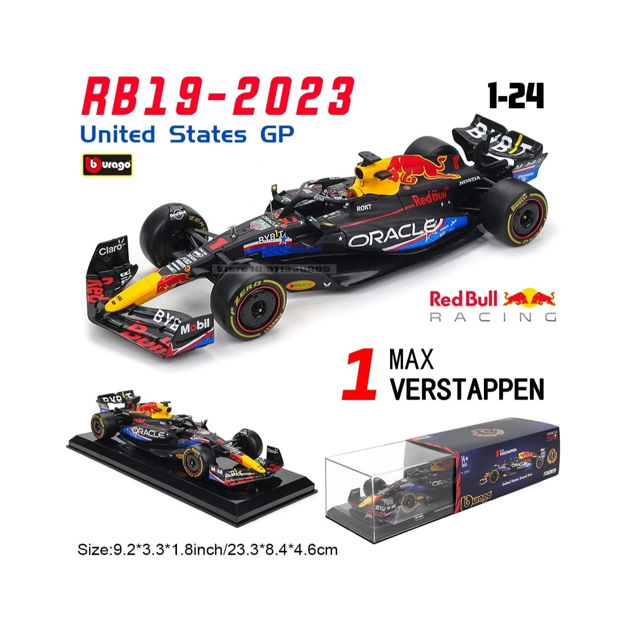RB19 Max Verstappen 1/24 USA Edition